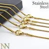 Colliers pendentifs 20 pièces - chaîne en acier inoxydable ternir l'or pour les femmes 1 2 mm fabrication de bijoux serpent 2211052674