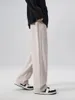 Calças masculinas xpkaeax marca de moda original carta tridimensional elegante casual rua americana reta perna larga alta