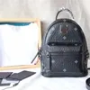 rugzak klinknagels echt leer crossbody schoudertas luxe designer grimmige grote capaciteit dames heren rugzak clutch tassen bakken handtassen boek schooltassen