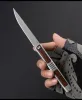 Новый D2 Blade Ручка из палисандра Шарикоподшипник Быстро открывающийся складной карманный нож Открытый генеральный директор Кемпинг EDC Самооборона Охота Мультиинструмент