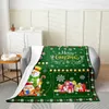 Blankets Christmas Throw Blanket Santa Claus Christmas Elk Fuzzy Blanket for Sofa Couch Flannel Blanket for Kids Boy Girl Year's Gift 231204