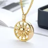 Naszyjniki wiszące vintage duże słońce i księżyc Naszyjnik ze stali nierdzewnej Boho urok Celestial Dainty for Women Collier Femme BFF Jewelr2818