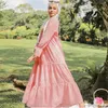 Vêtements ethniques Malaisie Élégant Dentelle Creux Out Femmes Musulman Abaya Longue Maxi Robes Eid Party Kaftan Turquie Robe Arabe Dubaï Jalabiya