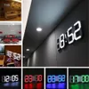 Design moderne 3D mur LED horloge réveil numérique affichage maison salon bureau Table bureau Night211J