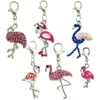 Breloque flottante en alliage, fermoir à homard, mélange de strass, breloques flamant rose, pendentifs, accessoires de bijoux, 345z, vente à la mode