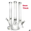 Accessories 20 Inches Big Glass Bongs Hookahs Beaker Bong 9Mm 7Mm Thickness Wall Super Heavy Water Pipes With 14.4 Mm Male Joint Bowl Dh2Ts