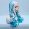 Hot Selling New Cosplay Wigs Party Dances Ice and Snow Long Curly Wig Set Wig Headsets