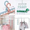 Hangers & Racks Hangers Racks Plastic Clothes Hanger Drying Storage Hanging Rack Mtifunction Mti-Port Support Scarf Shirt Dried Home O Dhodh