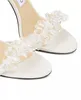 Dames hoge hak bruidssandaal Maisel verfraaide sandalen kristallen sandaal slipper enkelbandje luxe schoenen merk ontwerper wit leer open teen zomer met doos