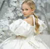 Girl's Dresses Kids Clothing Baby Girl Dress Princess Solid Color Fairy Sweet Cute A-line Formal Puffy Dress Sqaure Collar Performance Costume T231205