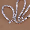 High grade 925 sterling silver '8MM beads piece - hollow jewelry set DFMSS081 brand new Factory direct 925 silver necklace br239d
