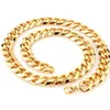 Chokers Customized size 5/8/10/12/15/17/19mm men's necklace stainless steel Cuban chain gold men's jewelry gift 231205