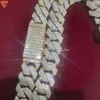 Lifeng smycken Två ton 18mm Hip Hop Luxury Cuban Link Chain Moissanite Mens Cuban Iced Out Hip Hop Cuban Chain