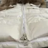 다운 코트 키즈 다운 재킷 패션 브랜드 디자인 너구리 모피 유아 파카 베이비 소년 소녀 후드 코트 어린이 겨울 따뜻한 스노우 슈트 Q231205