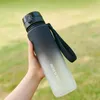 Water Bottles GIANXI Portable Cup Gradient Color Leakproof Plastic Bottle Large Capacity Outdoor Travel Sports Fitness Jugs Drinkware 231205