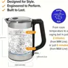 1PC、DRELEX 60.87OZ ELECTRIC KETTLE、GLASS TEAPOTおよび温水ボイラー、食品グレード304ステンレス鋼、屋内水ディスペンサー、自動電力、キッチンアクセサリ