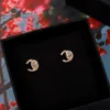 Top quality fashion style Simple design stud earring in light 18k gold plated for women wedding engagment jewelry gift PSS3074