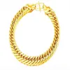 18k echt vergulde gouden kleur armband maat 8mm 20cm grote dikke ketting armband voor mannen sieraden Whole179O