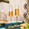 نظارات النبيذ الإبداعية الذهب الكهربي للنبيذ كأس الفاخرة الرصاصة الكريستال الكأس الكأس الزجاجية الزفاف