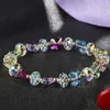 Łańcuch New AB Butterfly Crystal Bracelets Kobiety Słodki temperament ręczne bransoletki bransoletki Uroki biżuterii Making Men Bransoletka R231205