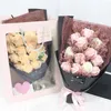 Jarown Artificial Soap Flower Rose Bouquet Presentväskor Valentins dag födelsedagspresent Julbröllop Hemdekorblomma Flores276V