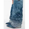 Stövlar 2023 Europeiska och amerikanska vintage denim Knight Size Women's Sexy Thin High Heel Sleeve 231205