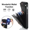 Luxury Organ Design Wallet Leather Phone Case For iPhone 15 14 13 12 Mini 11 Pro X XS Max XR Multi Card Holder Stand Wrist Strap Purse Cover