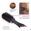 Pęknięcia do włosów szczotka suszarka do włosów i objętość objętościowy Salon Curler 4 w 1 wałek elektryczny Curling Iron Coman Dhrkn