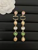 Boucles d'oreilles de styliste pour femmes, marque plaquée or 18 carats, lettre, mode, tempérament, atmosphère, Style de mariage, nouvelle collection