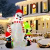 Party-Masken, 1,8 m, Eisbär und aufblasbar, eingebaute LED-Wechsellichter, aufblasbare Dekoration für draußen, drinnen, Hof, Rasen, Garten, Dekoration 231204