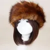 Beanies Comfy Women Hat Soly Color Headband Faux Fur Cap Headwear Brimless 빈 상단 두꺼운 모피 스키.