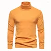 T-shirts pour hommes 2023 Chemise sous-couche d'hiver Grands vêtements en peluche T-shirt à manches longues à col haut chaud