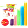 Food Storage Organization Sets 30Pcs 5 Colors Bag Sealer Clre Sticks Portable Saver Container Plastic Sealing Clips FreshKeeping Clamp Rod 231204