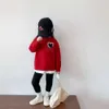 Maglione firmato Amis Maglione per bambini alla moda e alla moda di alta qualità Maglione girocollo in puro cotone Maglione grande cuore caldo Top neonata