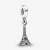 Nouvelle arrivée 100% 925 argent sterling Paris Tour Eiffel Dangle Charm Fit Original Bracelet à breloques européen bijoux de mode Accessor281O