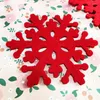 Bord Mattor 12 Pack Christmas Felt Coasters Red Snowflake Table Seary Mat Heat Isolation Drink Tea Coffee Cup For Winter Xmas Decoration