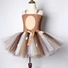 Girl's Dresses Deer Tutu Dress Girl Christmas Dresses with Headband Kids Halloween Costume Baby Girl Princess Elk Reindeer Outfit for Year 231204