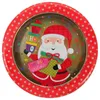 Storage Bottles Christmas Cookie Box Biscuit Containers Candy Tin Tinplate Holder Lid Sugar Case Treat