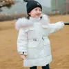 OLEKID 2023 Veste d'hiver pour filles à capuche véritable fourrure de raton laveur fille hiver doudoune 3-10 ans enfants enfant en bas âge manteau d'extérieur Parka Q231205