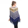 Szaliki Fringed Triangle Poncho Boho Women Shawl Gypsy szydełkowy Swater Sweter retro moda zima płaszcze Peru Cloak ciepłe opakowania 231204