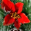 Couronnes de fleurs décoratives Couronne de Noël de 13 pouces pour porte d'entrée à l'extérieur de Noël 2024 Année Couronne de fleurs de décoration pour la guirlande de nouveauté 231205