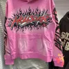 Heren Hoodies Sweatshirts Herfst Winter Amerikaanse Trend Merk Hellstar Roze Hoodie Retro Do Oude Capuchon High Street Trui Heren Dames 231204