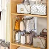 Storage Holders Racks Wardrobe Closet Organizer 34 Grids Handbag Shelf Partition Board Bag Rack Woman Bags Acrylic Box 231204