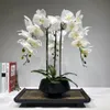 Großes künstliches Orchideen-Blumenarrangement PU, fühlt sich echt an und fühlt sich gut an, Tischdekoration für Zuhause, hochwertiger Blumenstrauß ohne Vase 201265j