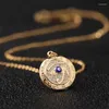 Chains Zircon Eye Clavicle Chain Hoodie Oil Drip Necklace Fashion Accessories Women