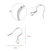 Sterling 925 Silver Earring Findings Fishwire Hooks Ear Wire Hook French HOOKS Jewelry DIY 15mm fish Hook Mark 9252712