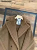 Luxury Wool Maxmaras Alpaca Coat Coat Samma materialgenerering G Klass 2023 Ny M Bear Women's Fur Fleece Mid Lengthf7ac