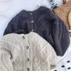 Jaquetas meninos e meninas primavera e outono camisola bebê crianças malha cardigan camisola roupas estilo coreano forma meninas roupas 231205