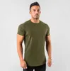 LL Men's T-Shirts New Stylish Plain Tops Fitness Mens T Short Sleeve Muscle Joggers Bodybuilding Tshirt Male Gym Clothes Slim Fit Tee Fashion Trousers