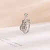 Achterkant Oorbellen 1pc Schattig Gitaar Clip Oorbel Muzieknoot Zilver Kleur Oor Manchet Zirkoon Kraakbeen Accessoires Vrouwen Nep Piercing Sieraden